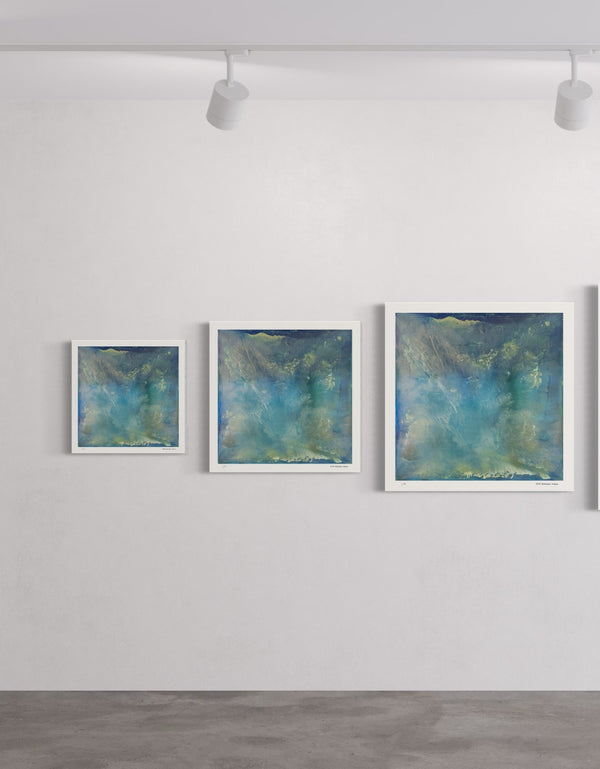 Abalone is a Limited Edition Print by Seth B. Minkin, featuring serene aquas and teals, reflecting the calming iridescence of abalone shells.