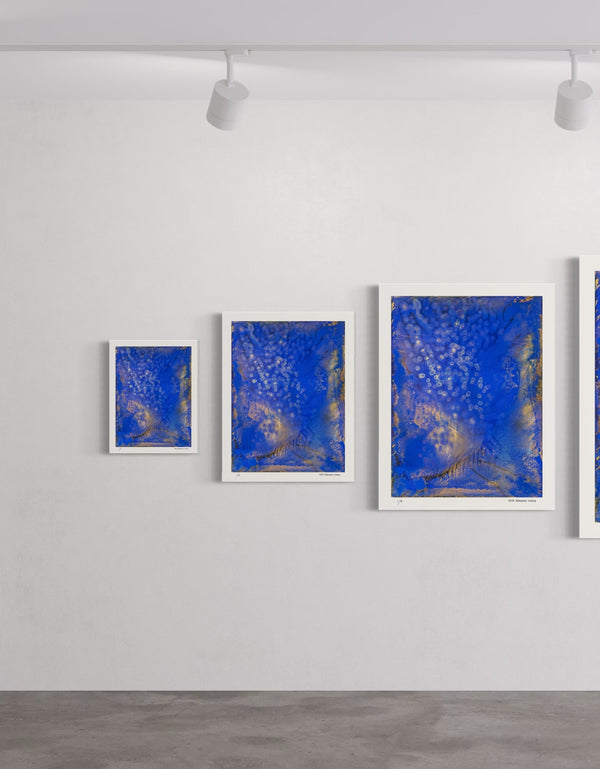 Fireflies is a Limited Edition Print by Seth B. Minkin, with enchanting fireflies glowing against a dark background, reflecting a whimsical and warm atmosphere.