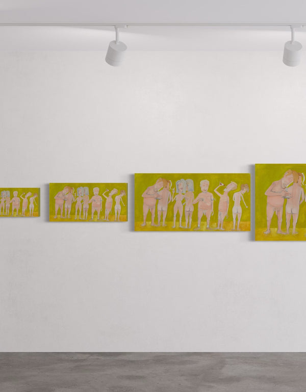 NAKED PEOPLE DOING DRUGS | framed giclee on canvas print