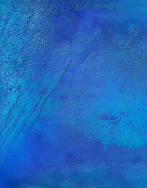 Versatile painting with golds, cobalt, and metallic pigments, celebrating water's beauty and its benefits to our overall well-being.